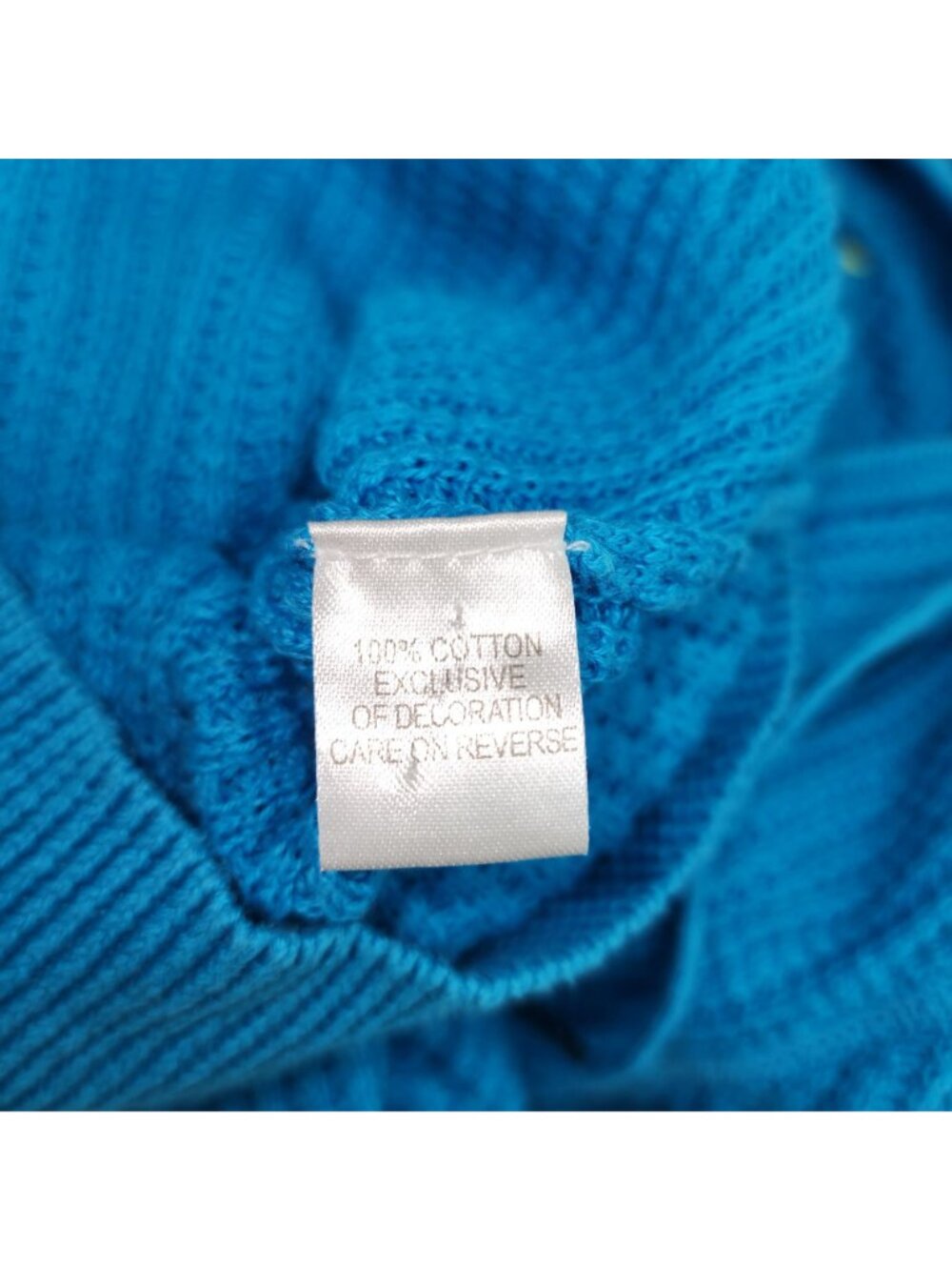 Women's Nollie Hoodie Zip-up Sweater 100% Cotton XS Bright Blue Elbow Length - Picture 6 of 6